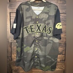 Texas Rangers Baseball Camo Jersey Size Large